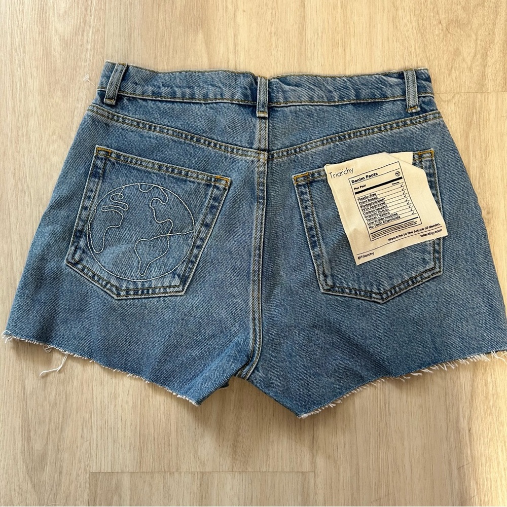 Triarchy Denim Jean Shorts Womens 27 Blue High Rise New